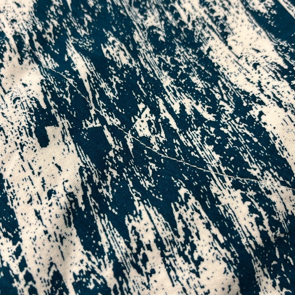 SOFT SURROUNDINGS NWT "Joanna" Resort Party Abstract Teal/Wht Faux Wrap Maxi 1X - Picture 12 of 16